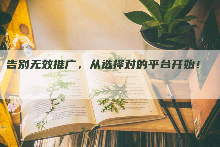 告别无效推广，从选择对的平台开始！